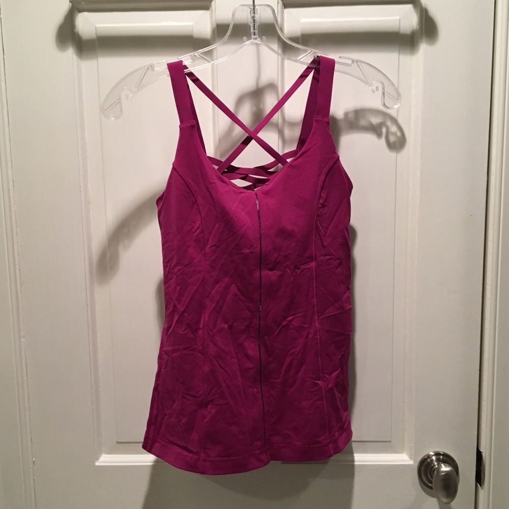 Lululemon Plum Tank Top with Intricate Back Size 4